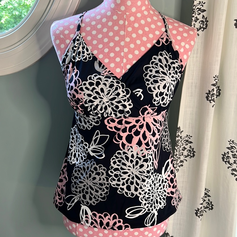 Garnet Hill Tankini Top Size 12